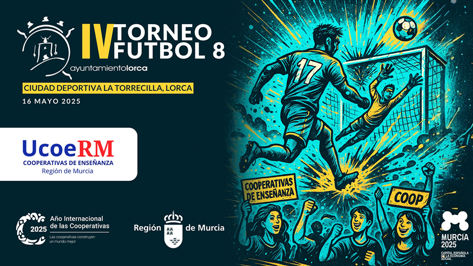 500 alumnos/as de 32 cooperativas participarán en el IV Torneo de Fútbol 8 de Ucoerm en Lorca este 16 de mayo de 2025